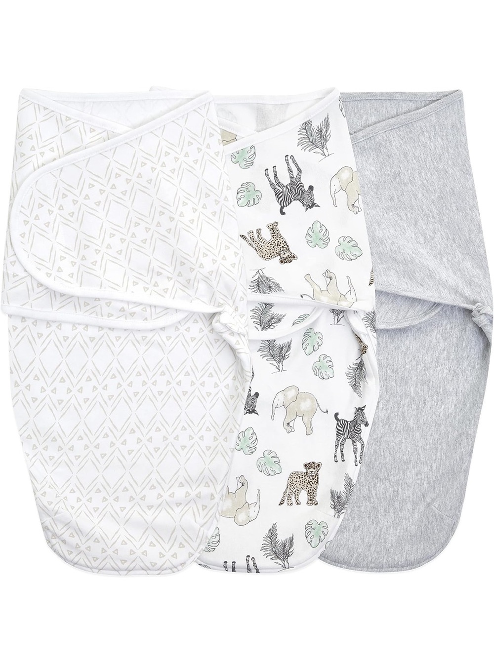 White Safari Print sleep sacks  - 4-6 month